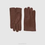 Accessories Men Aquatalia 860T399 LEATHER GLOVE COGNAC
