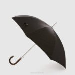 Accessories Unisex Aquatalia 860T381 JACQUARD LONG UMBRELLA BLACK/BEIGE - Image 2