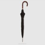Accessories Unisex Aquatalia 860T381 JACQUARD LONG UMBRELLA BLACK/BEIGE - Image 5