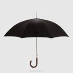 Accessories Unisex Aquatalia 860T383 MINI CHEVRON LONG UMBRELLA BLACK