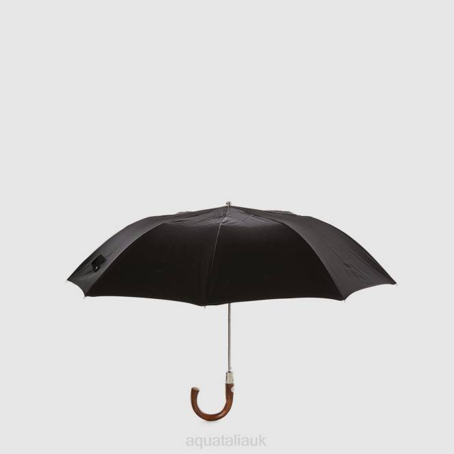 Accessories Unisex Aquatalia 860T384 MINI CHEVRON SHORT UMBRELLA BLACK - Image 1