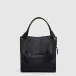 Accessories Women Aquatalia 860T349 PARK LEATHER TOTE BLACK