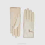 Accessories Women Aquatalia 860T378 PATENT LEATHER GLOVE TAUPE