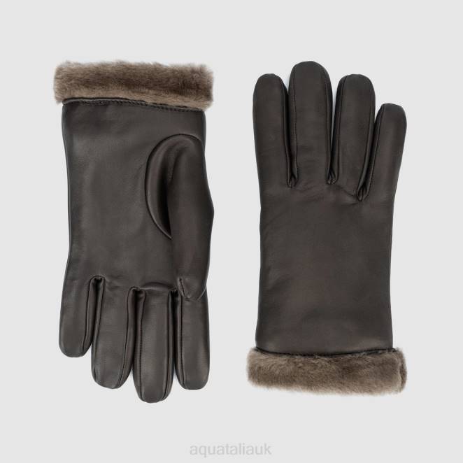 Accessories Men Aquatalia 860T386 CLASSIC CUFF GLOVE ESPRESSO