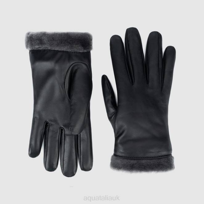 Accessories Men Aquatalia 860T387 CLASSIC CUFF GLOVE BLACK