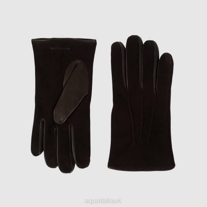 Accessories Men Aquatalia 860T390 CLASSIC TRIM GLOVE ESPRESSO