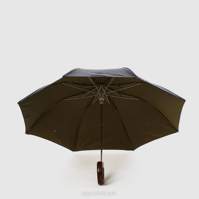 Accessories Unisex Aquatalia 860T382 JACQUARD SHORT UMBRELLA NAVY/YELLOW