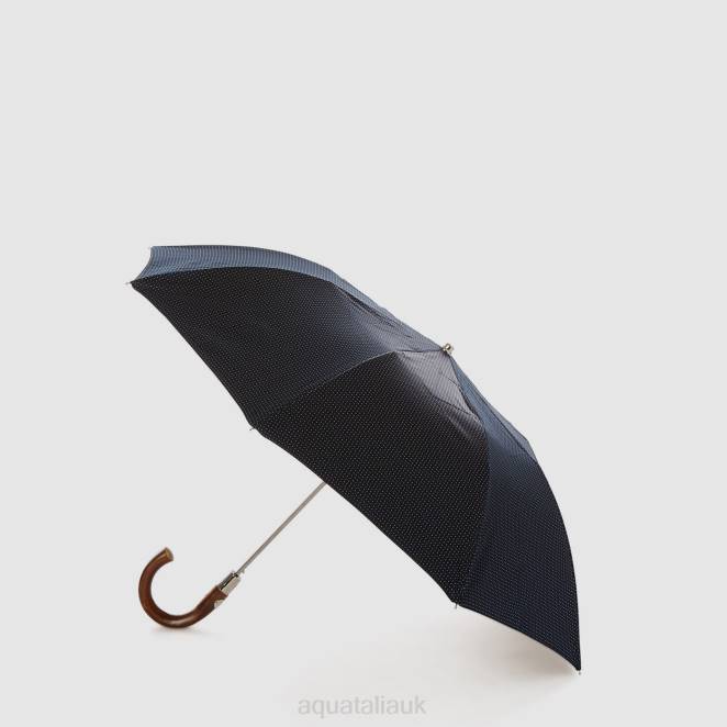 Accessories Unisex Aquatalia 860T382 JACQUARD SHORT UMBRELLA NAVY/YELLOW