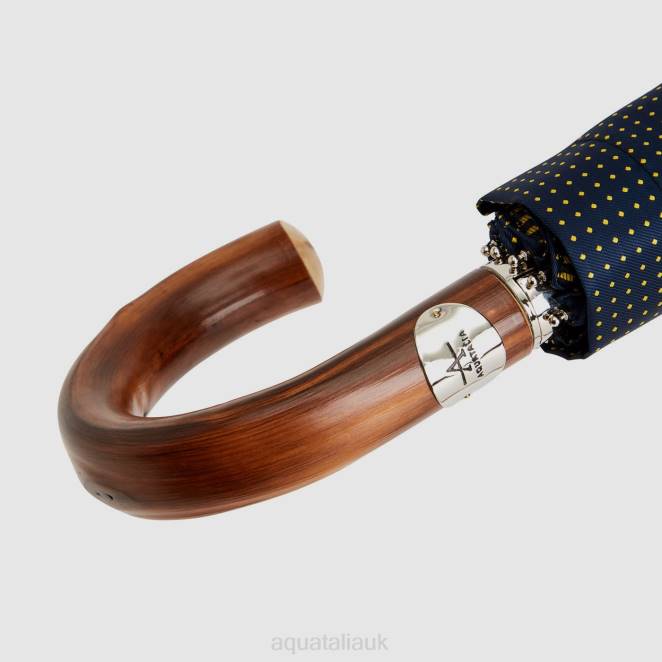 Accessories Unisex Aquatalia 860T382 JACQUARD SHORT UMBRELLA NAVY/YELLOW