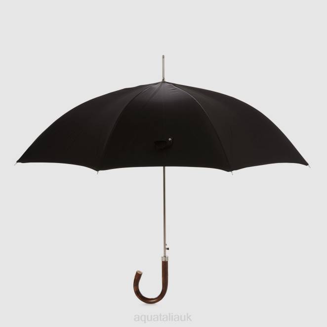 Accessories Unisex Aquatalia 860T383 MINI CHEVRON LONG UMBRELLA BLACK
