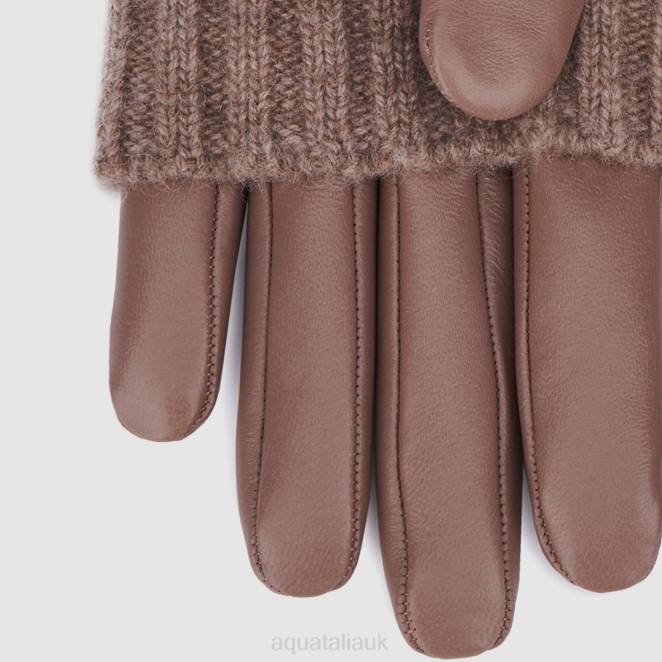 Accessories Women Aquatalia 860T366 SWEATER CUFF GLOVE TAUPE