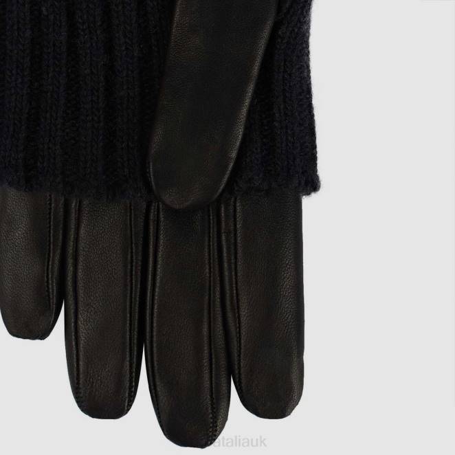 Accessories Women Aquatalia 860T368 SWEATER CUFF GLOVE BLACK