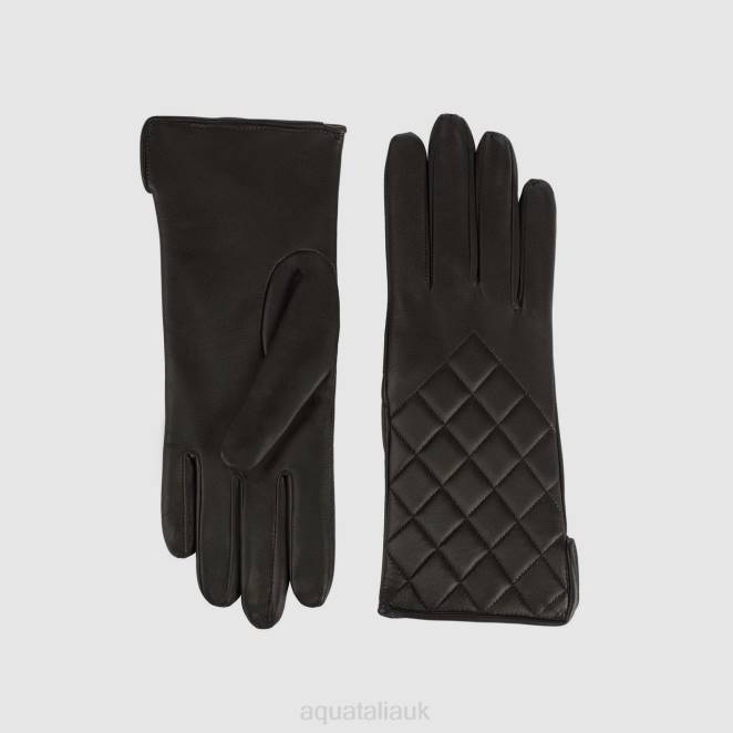 Accessories Women Aquatalia 860T374 QUILTED GLOVE ESPRESSO