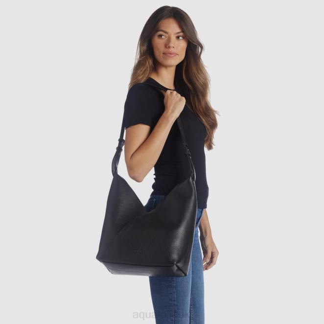 Accessories Women Aquatalia 860T320 RIMINI HOBO BLACK