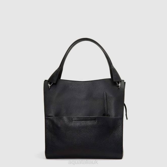Accessories Women Aquatalia 860T349 PARK LEATHER TOTE BLACK