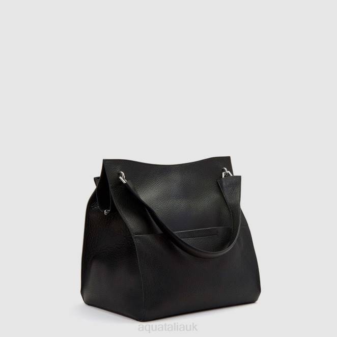 Accessories Women Aquatalia 860T349 PARK LEATHER TOTE BLACK