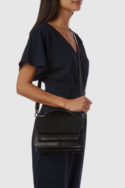 Accessories Women Aquatalia 860T364 RHUMBA SATCHEL BLACK