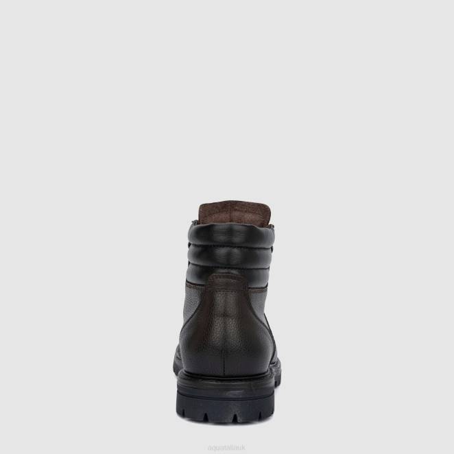 Shoe Men Aquatalia 860T220 HOLT DARK BROWN